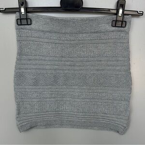 Chic Soft Textured Gray Women's Mini Skirt